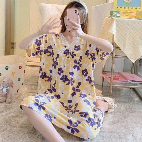 Женские ночные сорочки с рукавами CEARPION China At AliExpress