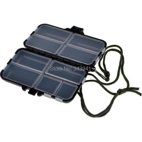 Black Portable Fishing Tackle Box Small Fishing Accessories Storage Box Fishing Gear Hook Lead Sheet Connector Organizer