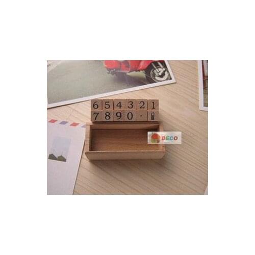 Funny number wooden decoration stamp for school kids gift stationery supplies(ss-1331)