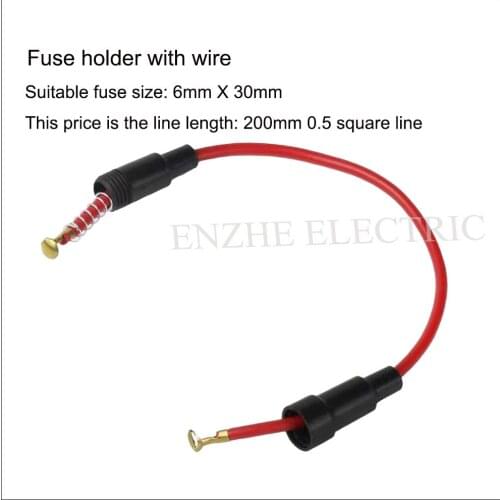 Fuse holder 6*30mm 5*20mm with wire Bakelite shell flame retardant material Fuse lead sleeve Overload protector Low-voltage fuse