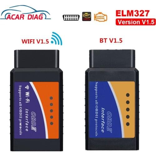 Elm327 V1.5 BT/WIFI OBD2 Scanner Diagnostic Car Elm327 V1.5 OBD 2 Elm 327 Car Diagnostic Tool ODB Auto Scan Adapter WI-FI