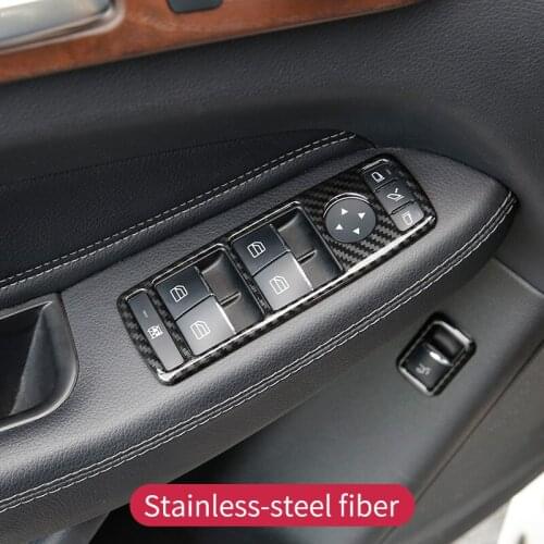 Door Handle Window Lift Switch Button Cover Trim Frame For Mercedes Benz A W176 B W246 C W204 E W212 GLE W166 CLA W117 GLA X156