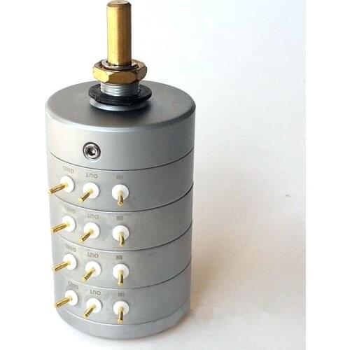 EIZZ 24 level fully balanced four-channel high-precision stepping volume potentiometer, 10K, 50K, 100K, 250K