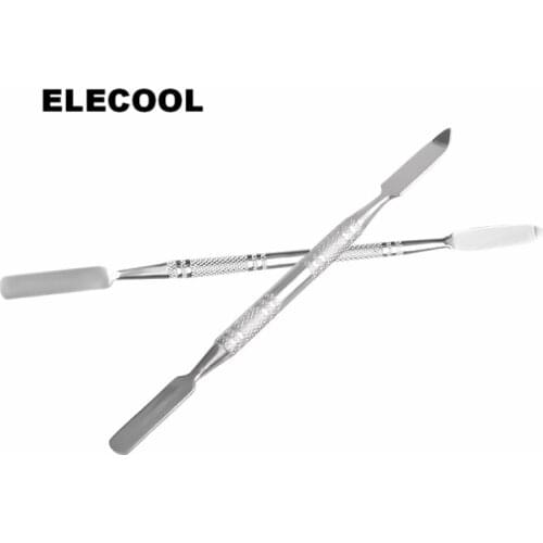 ELECOOL Stainless Steel Dual Heads Makeup Toner Spatula Mixing Stick Foundation Cream Mixing Tool Cosmetic Make Up Tool