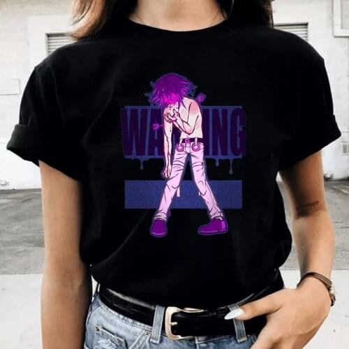 2021 Hot Japanese Anime Women Ouma Kokichi Danganronpa Tshirts Female Manga Kawaii Graphic TShirts Women Cotton Aesthetic Tshirt