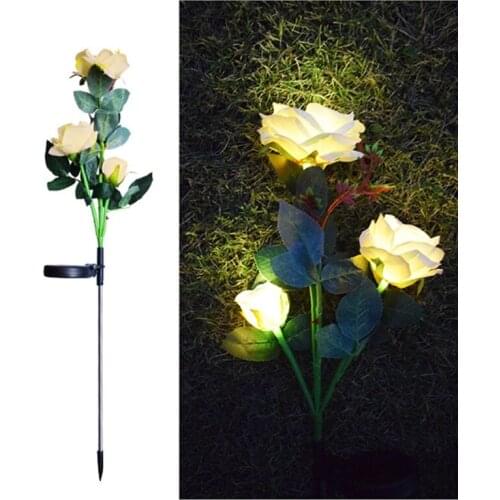 G32A Solar Outdoor Garden Lights 1 PC Waterproof LED Flower Stake Light Solar Lights 5 Colors to Choose for Garden Decoration