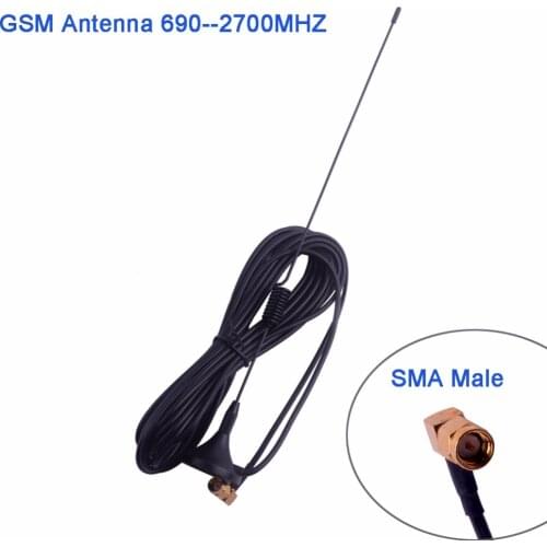 GSM Antenna 690--2700MHZ SMA GPRS 3G EVDO CDMA 4G 5M SMA Male Suction Cup for Car Truck Boat Phone FZ3198