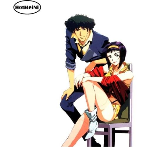 HotMeiNi 13cm x 7.5cm for Cowboy Bebop Car Stickers Refrigerator Bumper Decal Windows Cartoon Anime Waterproof Vinyl Car Wrap