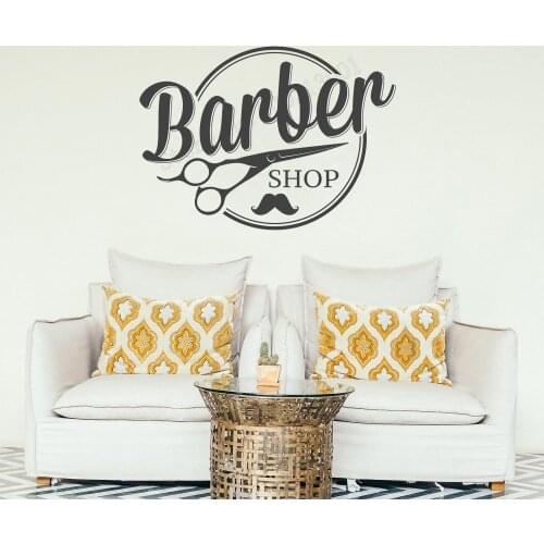 Art Home Sticker Barber Shop Room Decoration Beauty Salon Poster Removeable Sticker Art Decor Women Girls Custom Decel LY32