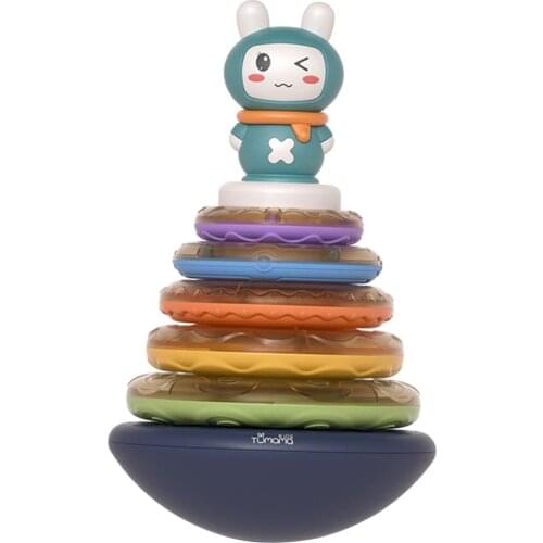 Stacks of Circles Learning Toy w/ Sounds Lights Stacking Ring Montessori Toy