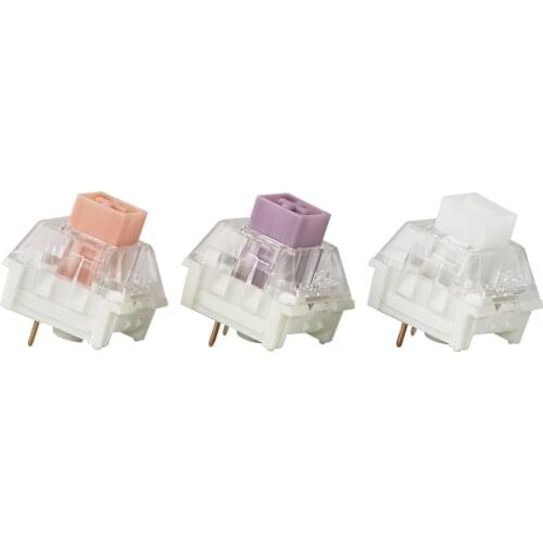 Kailh Box Switch Input Club Hako Violet Clear True Mechanical Keyboard Switch Waterproof dustproof Soft tactile Type 3pin