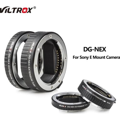 Viltrox DG-NEX Auto Focus Lens Adapter Macro Extension Tube Ring for Sony E Mount Camera A6300 A6500 A7RIII A7RII A7III A7R A7