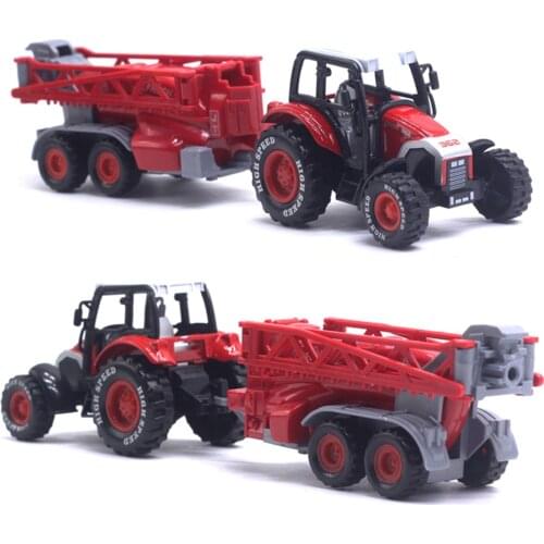 2Pcs 1/42 Diecast Tractor Harvester Farm Vehicle Car Model Kids Toy Xmas Gift