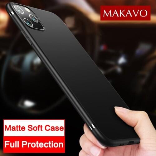 MAKAVO For iPhone 11 Case Slim matte Silicone Soft Back Cover For iPhone 11 Pro Max Phone Cases 6.5Inch