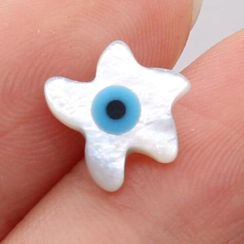 Natural Freshwater Shell Small Pendant Five-pointed Star Loose Beads Handmade DIY Jewelry Necklace Earrings Accessories