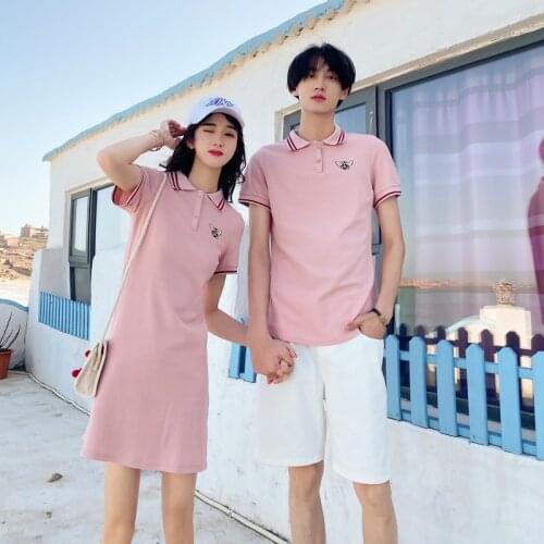 A new short sleeve T-shirt for couples to wear in the summer couples clothes couples clothing