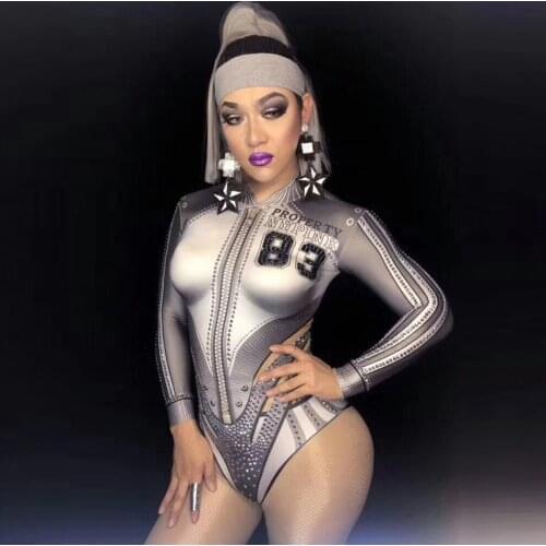 2019 New Sexy Womens Body con Print Hot Night Club Halloween Party Evening Costumes Show Dance Playsuit Romper