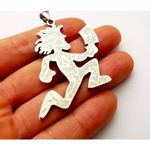 In bulk 5pcs/ lot ICP jewelry big 2'' Hatchetman charms juggalo juggalette "Joker Card" Polished Stainless Steel pendant