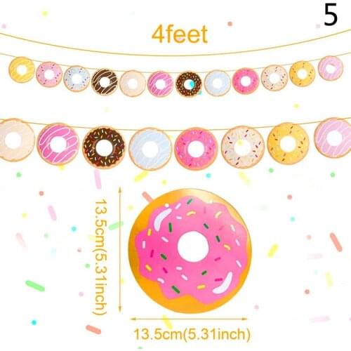 Princess Donut Home Party Pull the Flag Banners Cake Toppers Shining Sling Great for desserts, party food and beverages