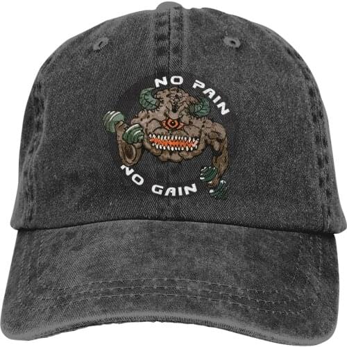 Adjustable Solid Color Baseball Cap GAIN Elemenental Washed Cotton Doom Slayer Shooting Games Sports Woman Hat