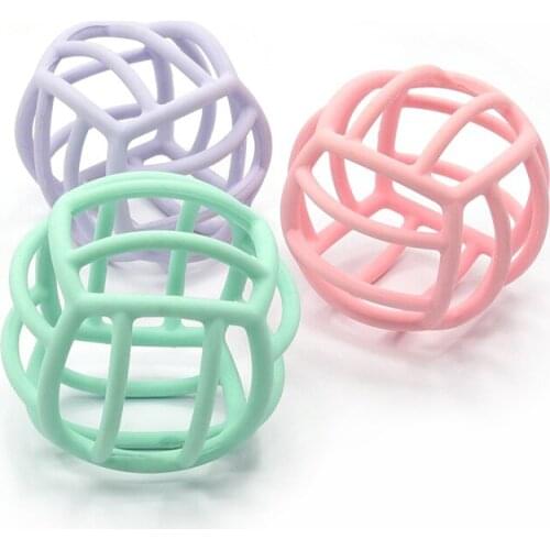 Food Grade Silicone Baby Teether Newborn Accessories Infant Catch The Ball Teether Toys Portable Fidget Toy Baby Goods