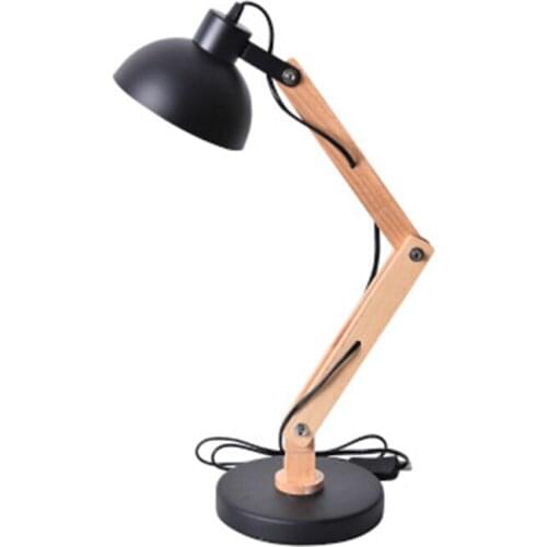 Modern Simple Table Light Creative Solid Wood Reading Desk Bedroom Bedside Decoration Eye Protection Table Lamp