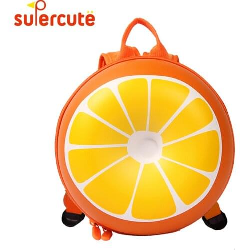 SUPERCUTE summer Fruit Serial toddler & preschool backpacks Age 1-5 Years kids bag outdoor travel anti-lost backpack with leash