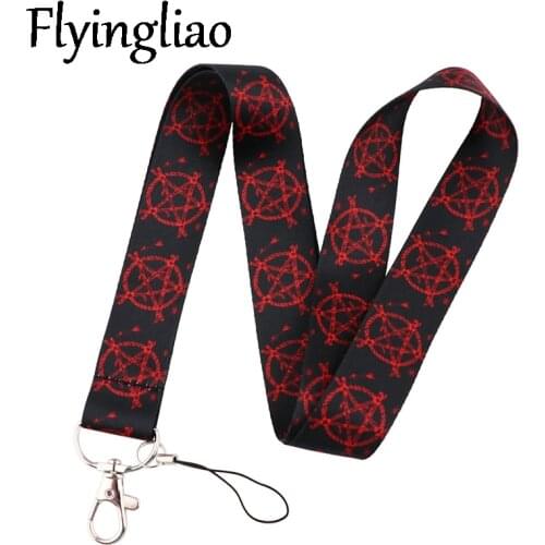 Supernatural SPN Lanyard Keys Phone Holder Funny Neck Strap With Keyring ID Card DIY Animal webbings ribbons Hang Rope