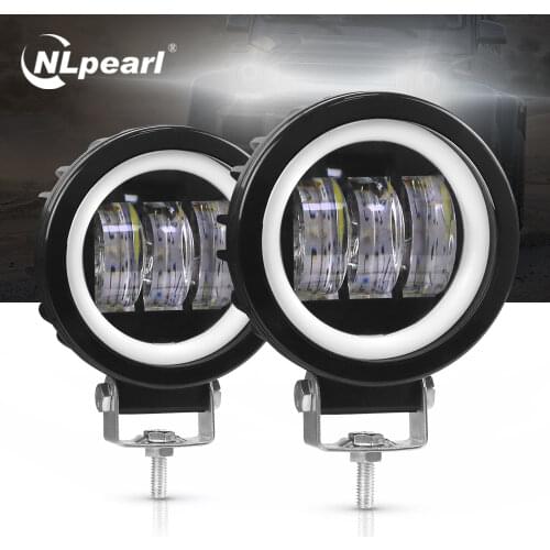 NLpearl Led Light Bar/Work Light 30W 5D Led Work Light Offroad Round Led Fog Light For 4x4 Boat Tractor Truck Boat ATV 12V 24V
