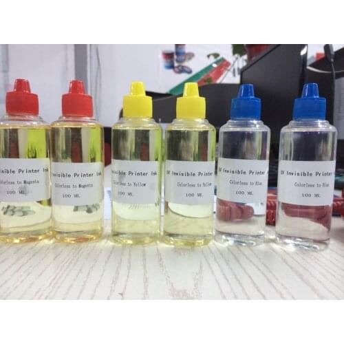 UV Invisible Printing Ink for inkjet printing Digital Printer Ink, red,100ml/piece