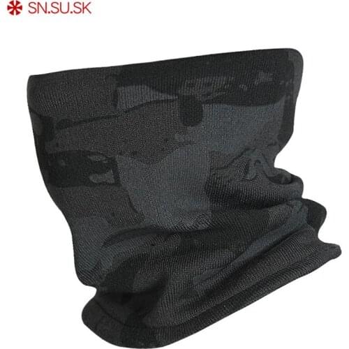 2020 Winter Knitted Outdoor Sport Face Mask Men Double-deck Polar Fleece Windproof Warm Neck Ski Bicycle Camouflage Loop Scarf