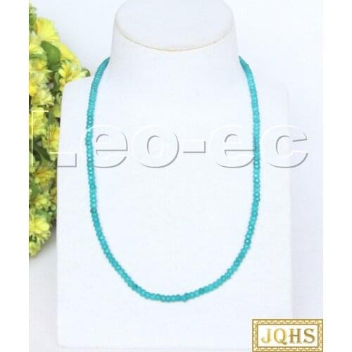 18" 2X4mm Faceted Rondelle Natural dark green Emerald Gems Beads necklace 925s clasp v1745