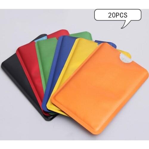 20pcs Anti Scan RFID Sleeve Protector Credit ID Card Foil Holder Anti-Scan Card Sleeve