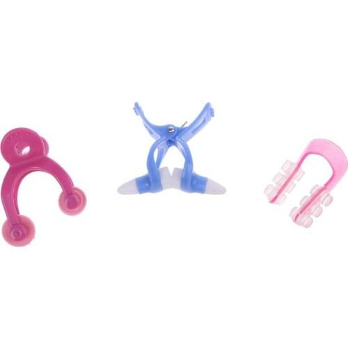 3Pcs Nose Up Clip Bridge Lifting Shaping Shaper Clipper Straightening Beauty Set 667D