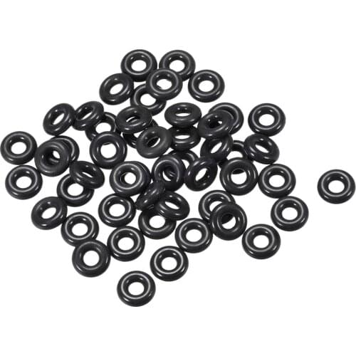 Uxcell Fluorine Rubber O Rings, 5mm OD, 3mm Inner Diameter, 1mm Width, Seal Gasket Black 50Pcs