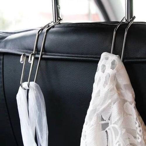 Automotive Metal Car Seat Hook Handbag Organizer Grocery Cloth Clip Multi-functional Bag Hanger Headrest Seat Back Car Hook