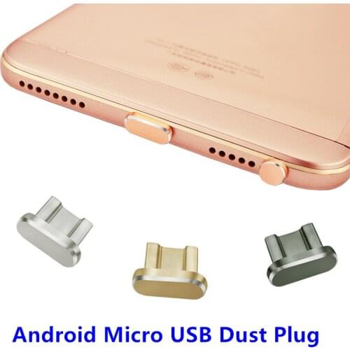 CatXaa Metal Micro USB Charging Port Dust Plug Android Cellphone Charger Jack Interface Stopper for Samsung Oppo HTC Wholesale