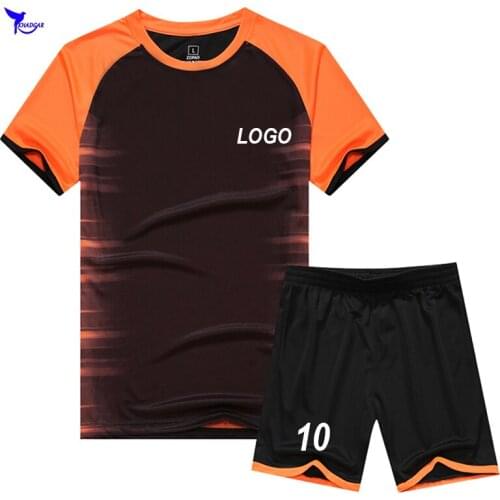 Customize Kids Adults Short Sleeve Football Jerseys Suits Mens Boys Soccer Sets Training Team Uniforms Sports Tracksuit Clothing