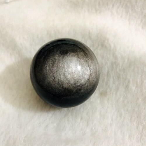 Top Quality!!Silvers Obsidian Cat Eye Obsidian Stone Sphere,Ball Mineral Rock Reiki Chakra Healing Stone Ball,36-45mm