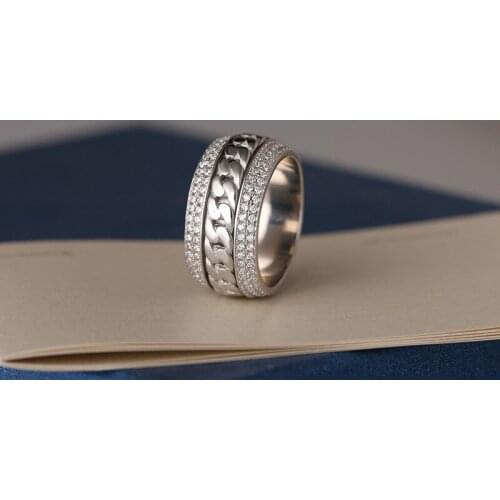 European 925 Sterling silver ring RING Female Crystal from Swarovskis Simple Rotary ring ring 2021 Hot Sale Fashion Jewelry