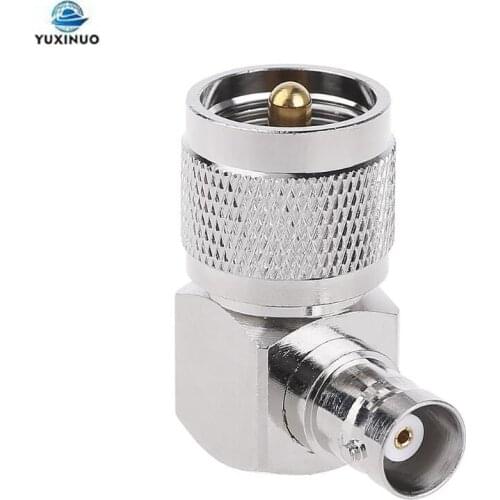 M Male To BNC Female Plug RF Coax Coaxial Cable Connector Adapter L Shape Right Angle 90 Degree for Wireless LAN Devices Antenna