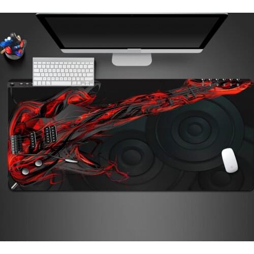 Best-selling Cool Red Guitar Mousepad High Quality Rubber Personality Game Pad Office Computer Keyboard Mouse Pad Game Mats