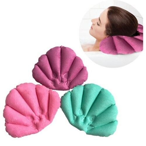 1PCS Inflatable Bath Pillow Premium Waterproof Luxury Comfortable Waterproof Bath Spa Pillow Bathroom Products