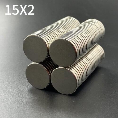 10/20/50/100pcs Neodymium Magnet 15x2 N35 meodymium Magnet Mini Disc Dia 15 x 2 Strong Powerful Round wholesale