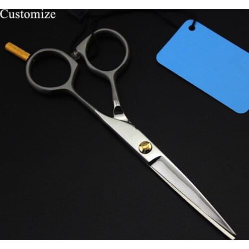 Customize Japan 9cr13 5'' Sandblasting small cut hair scissors eyebrow cutting barber makas haircut shears hairdressing scissors