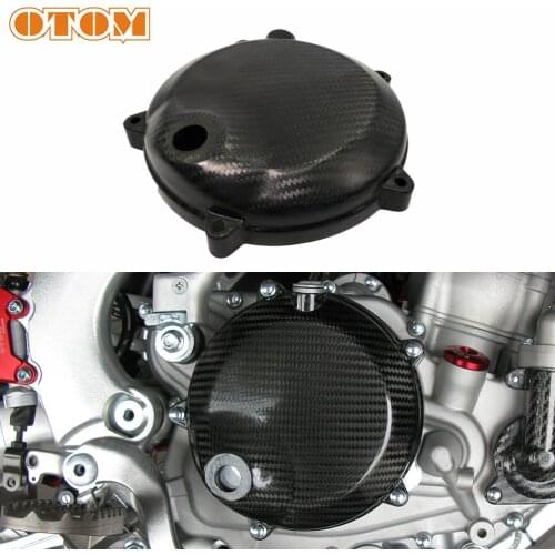 OTOM Motorcycle Engine Clutch Cover Guard Carbon Fiber Side Casing Protector For ZONGSHEN NC250 NC450 KAYO T6 K6 Accessories