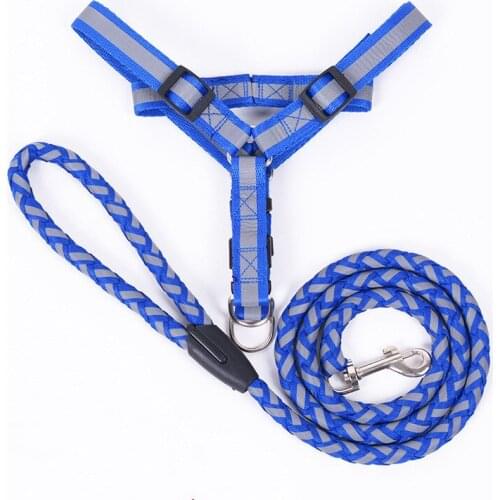 Pet Leash for dog & cat Running or Training Collar and Harness Comfortable and safe night reflective traction dog leash