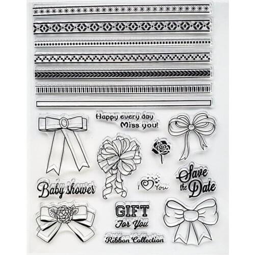KLJUYP Bow Clear Stamps Scrapbook Paper Craft Clear stamp scrapbooking06031