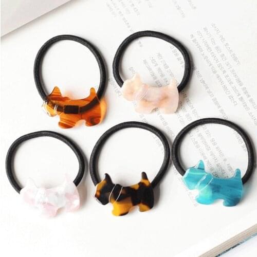 Japan and Korea Sweet Women Hair Rubber With Acetate Dog Fresh And Temperament Contracted Hair Rope Hair Accessories
