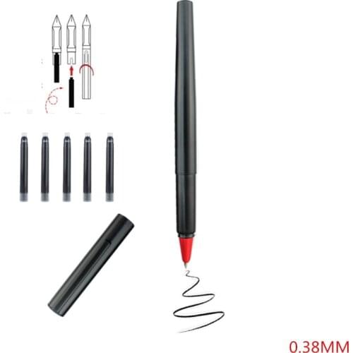 Jinhao 35 Series Fountain Pen Steel Barrel Airplane Extra Fine Tip Ink Pens Office Business School Writing Calligraphy A6118